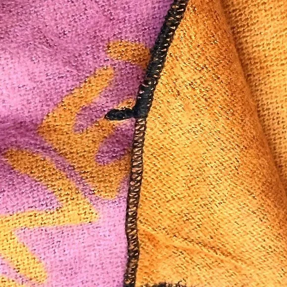 CHANEL Luxury Vintage Pink Orange Multi-Color CC Rose Print Shawl Wrap Scarf - Picture 11 of 12
